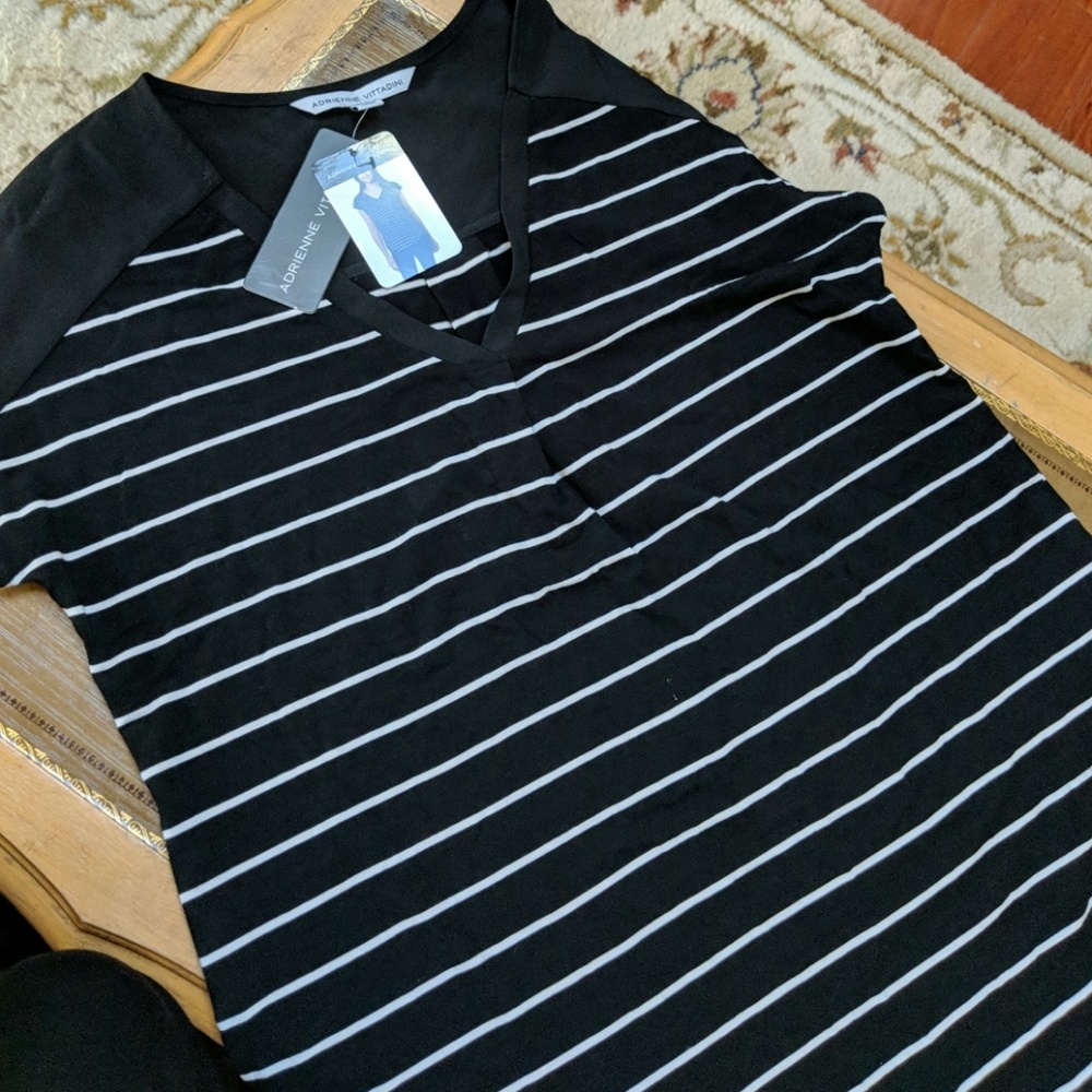 NWT Black and White Striped Shirt